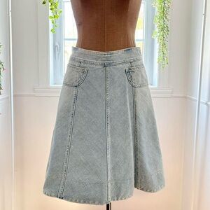 GAP Light Blue Denim A-Line Skirt
